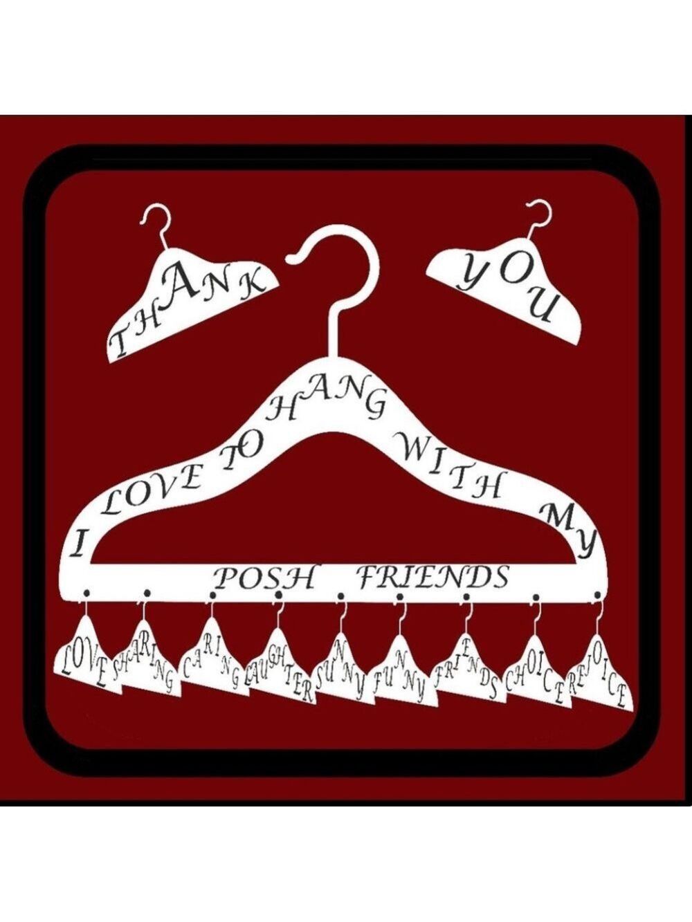 100 (2x2 Inch) Square Stickers, Posh Hanger High Gloss, Thank You - Picture 3 of 3